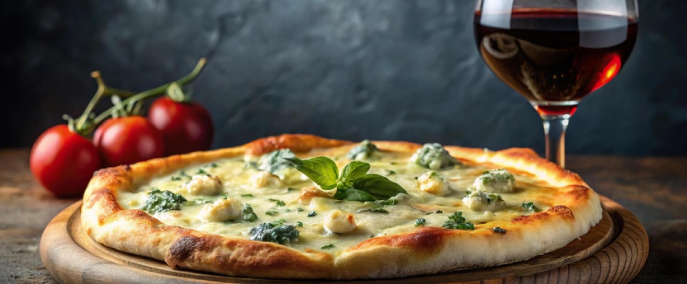 Ingredients: Quattro Formaggi Pizza